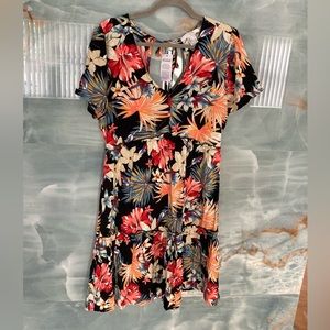 Tropical print dress